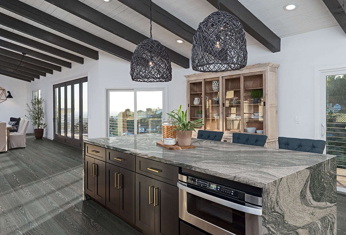 Gray Mist countertop room inspiration; installation shown is illustrative