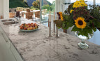 Gray Nuevo countertop room inspiration; installation shown is illustrative