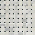 Greecian White Basketweave Polished Marble Mosaic surface detail