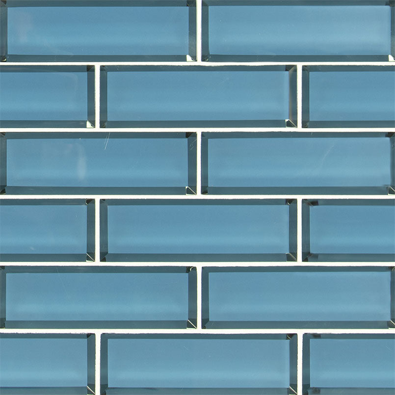 Bevollo Beveled Glass Wall Tile — clean product view — color Haiku Sapphire