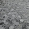 Henley 2-inch Multi-Finish Marble Hexagon Mosaic — close-up texture view