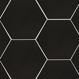 Hexley 9x10.5 Matte Porcelain Hexagon Tile — clean product view — color Graphite