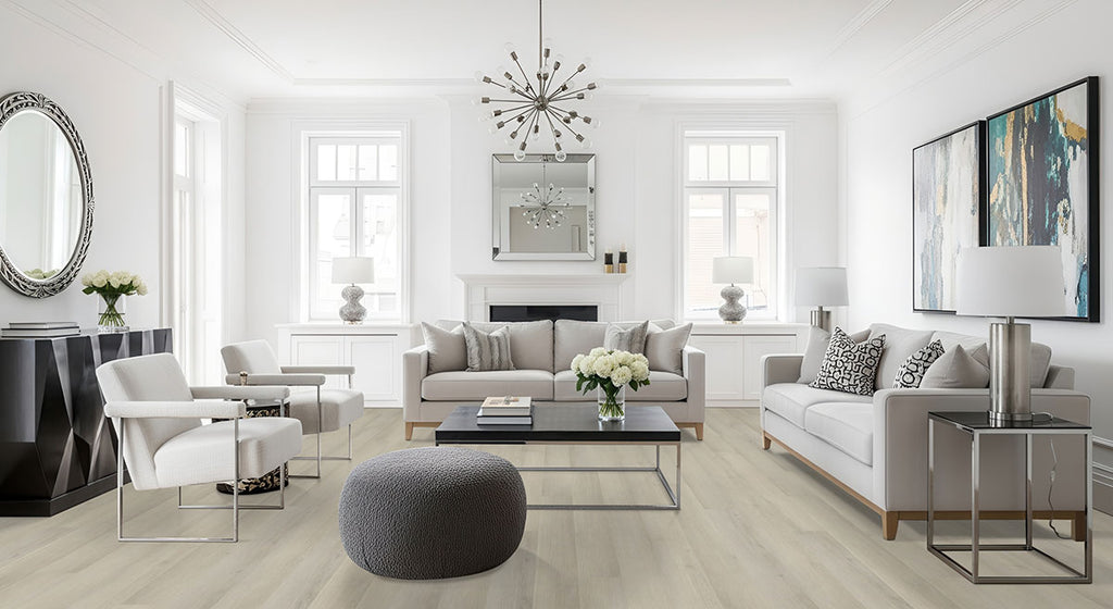 Cyrus Honeybella Oak, supplier room scene showing flooring (VTRHONBEL7X48-5MM-12MIL)