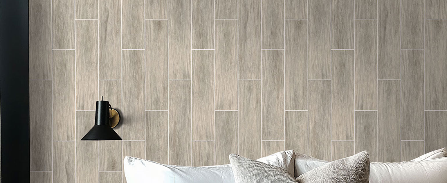 Balboa 6x24 Matte Wood-Look Ceramic Tile installed room scene