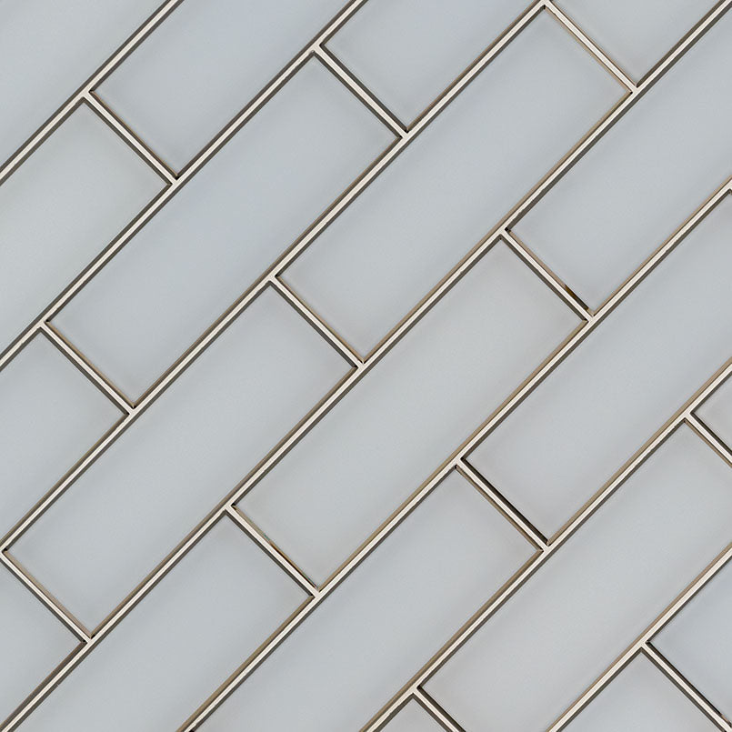 Bevollo Beveled Glass Wall Tile — isometric scale view