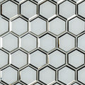 Ice Beveled 3-inch Hexagon 8mm Glass Mosaic — clean product view