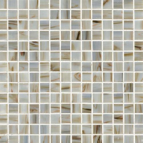 Ivory Iridescent 3/4-inch 4mm Glass Pool Mosaic product view