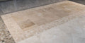 Bologna Chiaro 3x6 Tumbled Travertine Tile — installed room view — color Chiaro