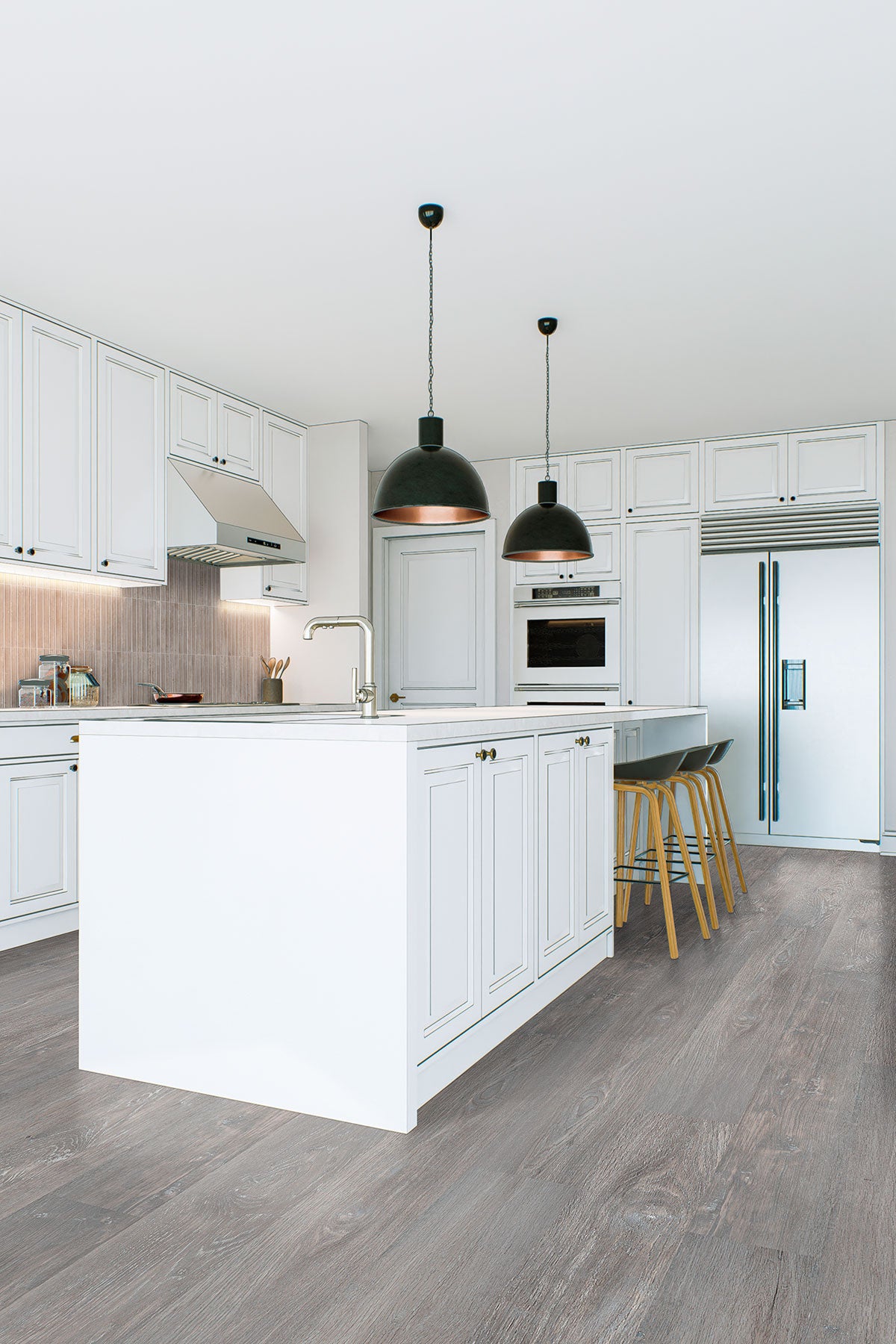 Kallum 9x48 5mm 20mil Loose-Lay Luxury Vinyl Plank — installed room view — color Finely