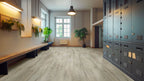 Kallum York Gray, supplier interior image showing the flooring (VTGYORGRA9X48-5MM-20MIL)