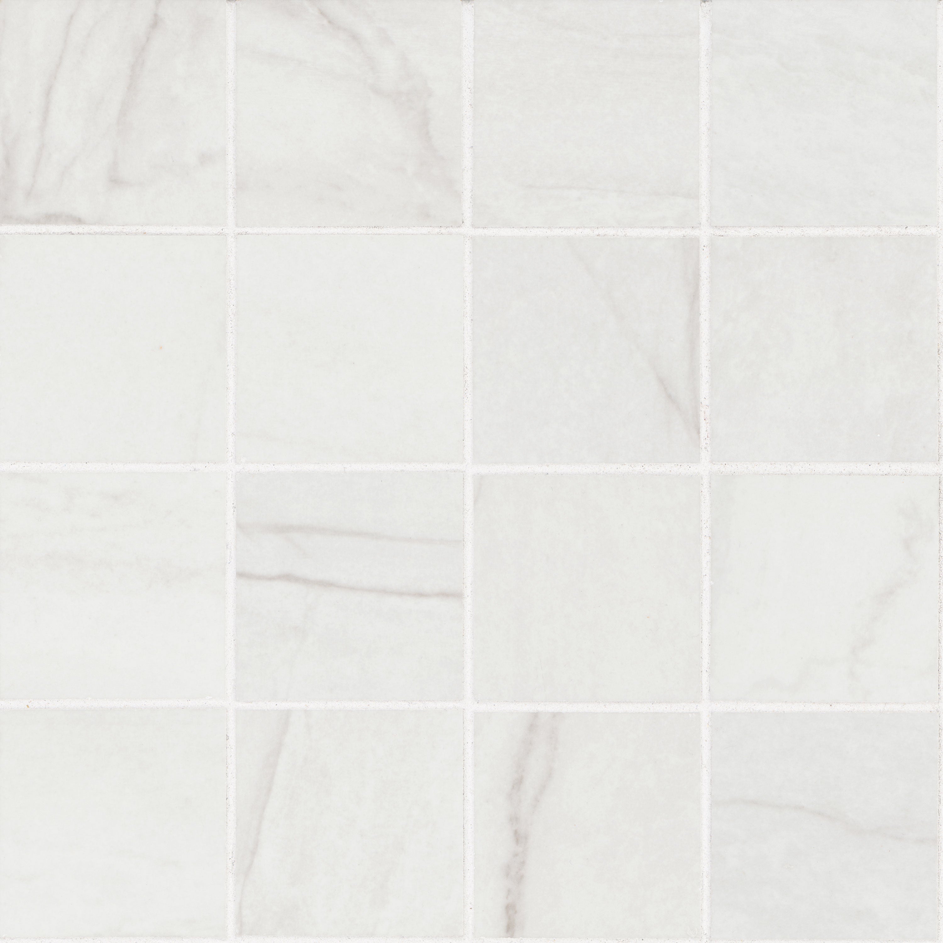 Kaya 3x3 Matte Porcelain Mosaic — clean product view — color Zermatta Blanca
