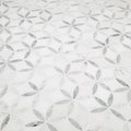 La Fleur Polished Marble Waterjet Mosaic — close-up texture view