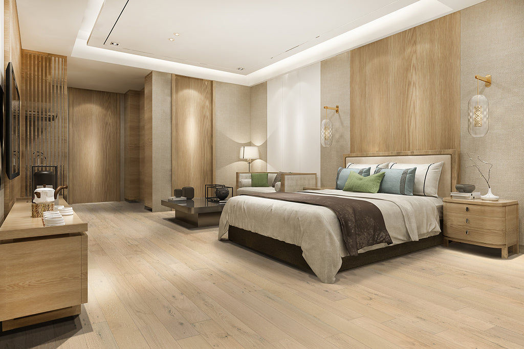 Ladson Whitlock, supplier room scene showing flooring (VTWWHITLOCK7.5X75-1/2-2MM)