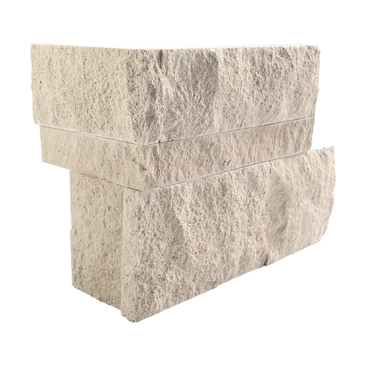 Laguna Blonde XL Rockmount Stacked Stone Corner - matching corner detail (representative)