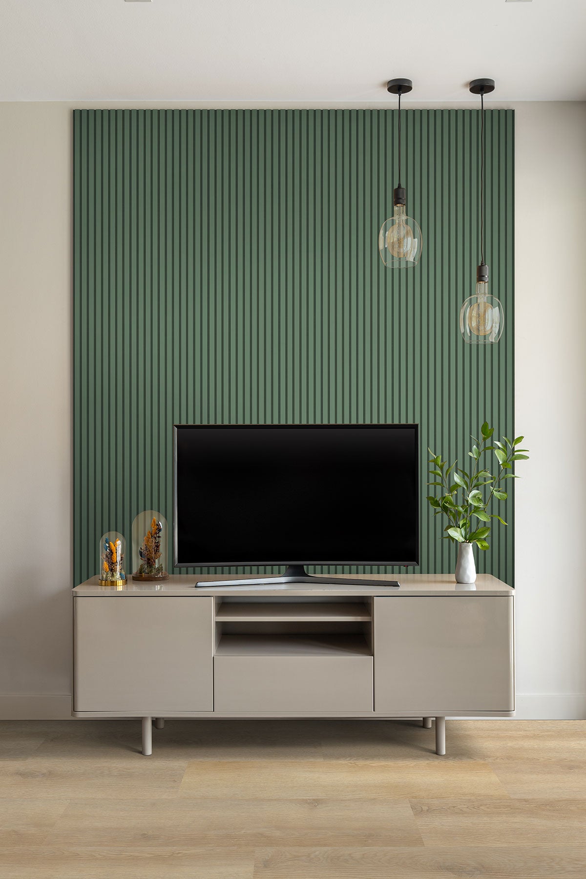 Laurel 9x48 5mm 20mil Waterproof Rigid Core Luxury Vinyl Plank — installed room view — color Hyde Haven