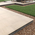 Livingstyle Matte Natural-Stone-Look Porcelain Tile — installed room view — color Beige
