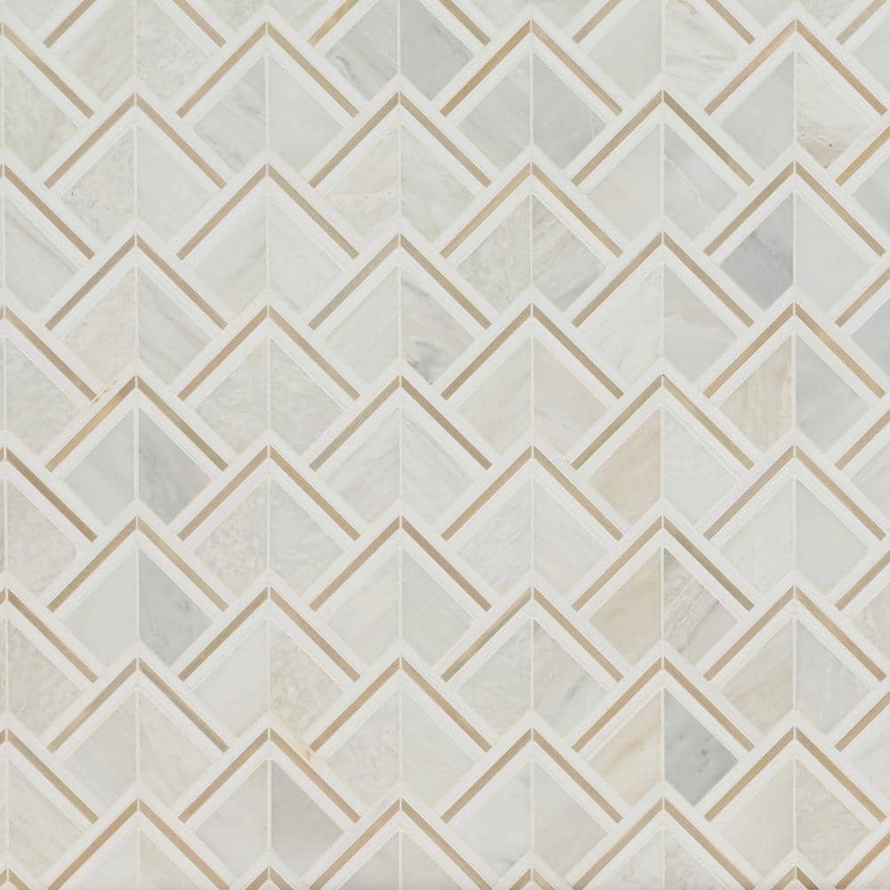 Luxor Kona Gold Pattern Stone and Metal Mosaic — clean product view