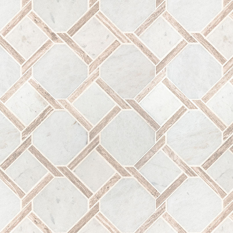 Marbella Lynx 10mm Polished Marble Mosaic — clean product view
