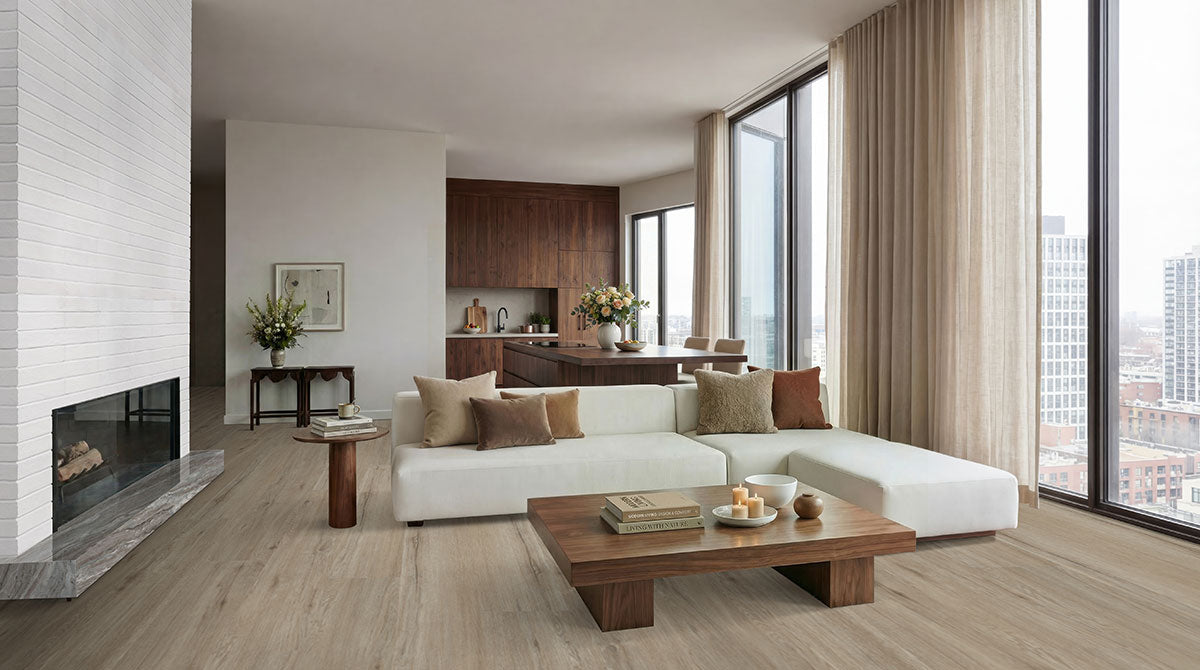 Fantasy Brown Marble Slab — room scene