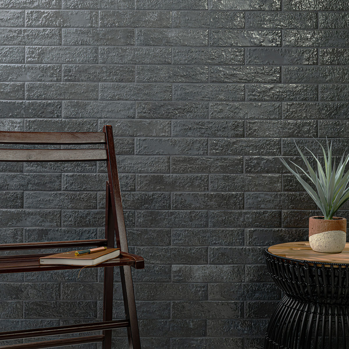 Mattonella 2.5x10 Matte Glazed Wall Tile — installed room view