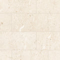 Mayra White Brushed Limestone Pattern Tile — close-up texture view