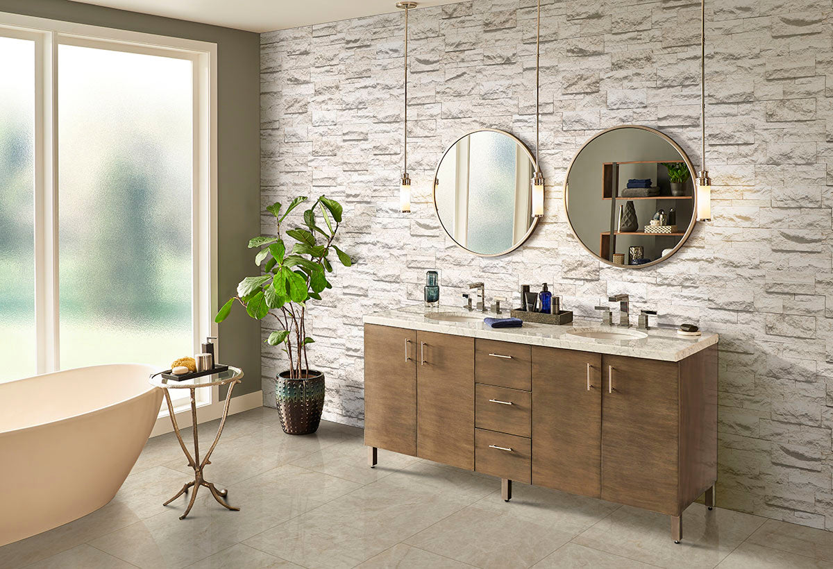 Mayra White XL Rockmount panel — installed setting (LPNLLMAYWHI924)
