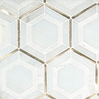 Medici Gold and Silver Pattern Stone-Metal Mosaic — clean product view