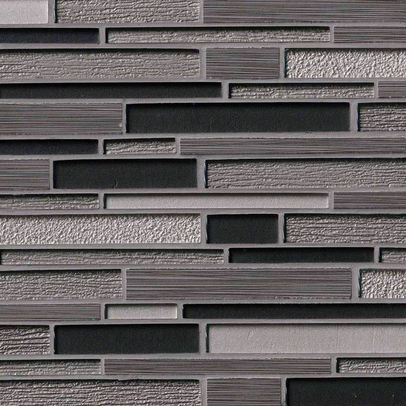 Metro Gris Blend Interlocking 8mm Mosaic — clean product view