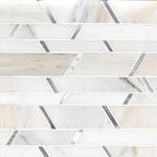 Metro Silver Pattern Stone and Metal Mosaic — additional product image