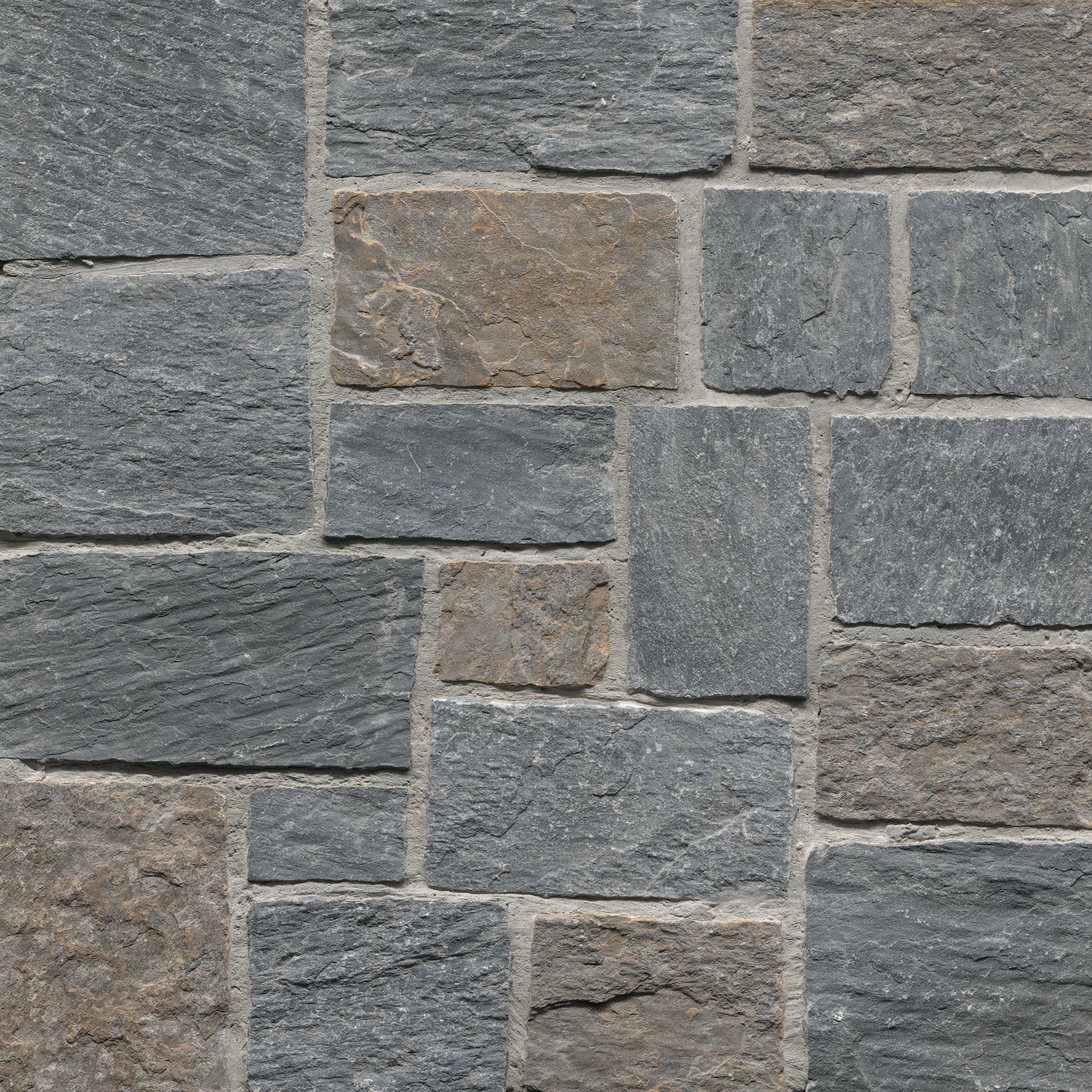 Rockmount Natural-Stone Squares and Rectangles Veneer — close-up texture view — color Metuchen Hills