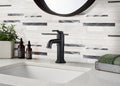 Moderno Blanco Interlocking 8mm Glass-Stone-Metal Mosaic — installed room view