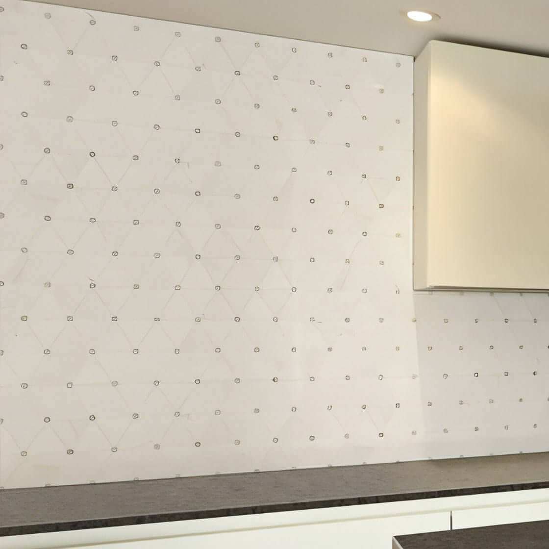 Bianco Dolomite Pinwheel Polished Marble Mosaic product view