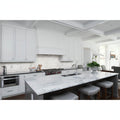 Calacatta Cressa Arabesque Honed Marble Mosaic — clean product view