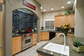 Carbonita 2x6 Glossy Glass Subway Tile — installed room view
