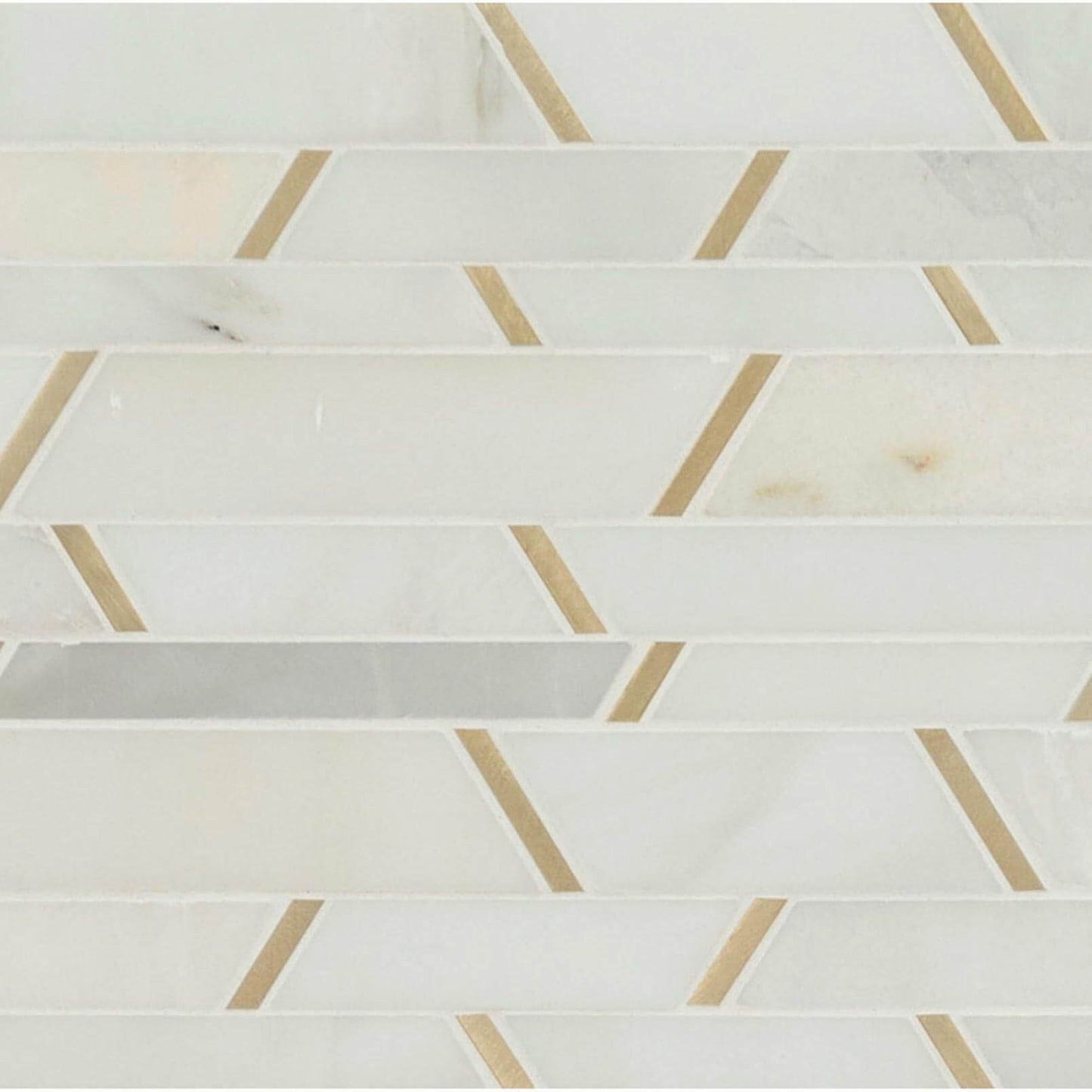 Metro Gold Pattern Stone and Metal Mosaic — clean product view