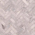 Silver Travertine Herringbone Honed Mosaic — clean product view