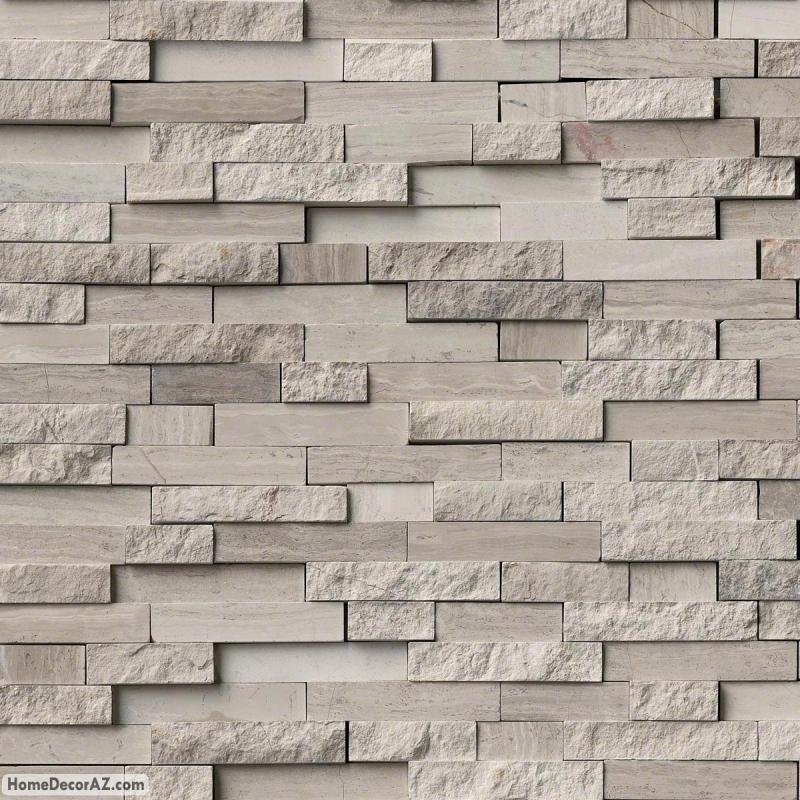 White Quarry Splitface 10mm Marble Mosaic — clean product view