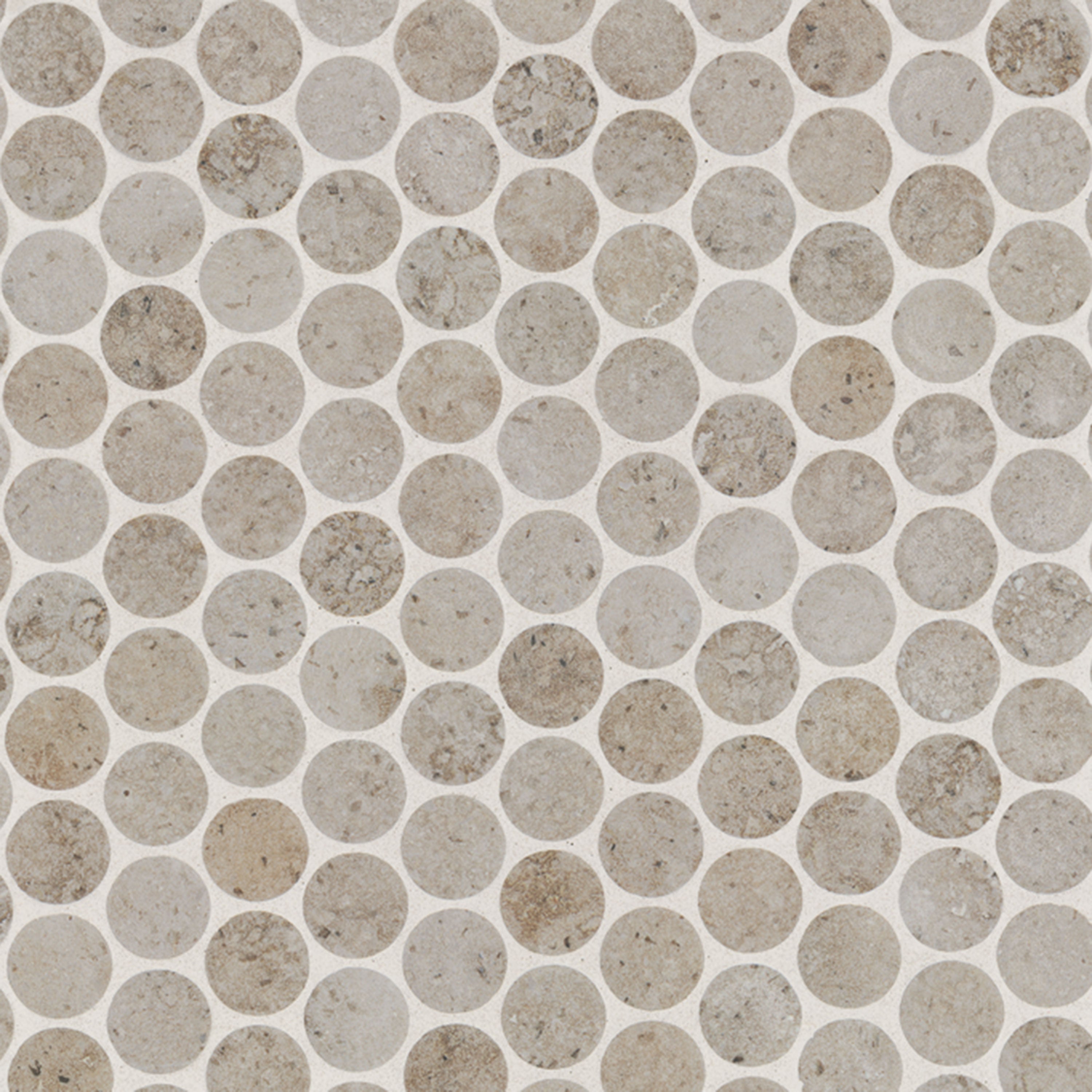 Myrtle Sands Round Matte Porcelain Mosaic — clean product view