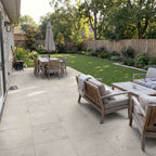 Tundra Gray Natural Stone Paver - installed example (representative)