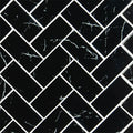 Nero Marquina Glass 2x4 Herringbone Mosaic product view