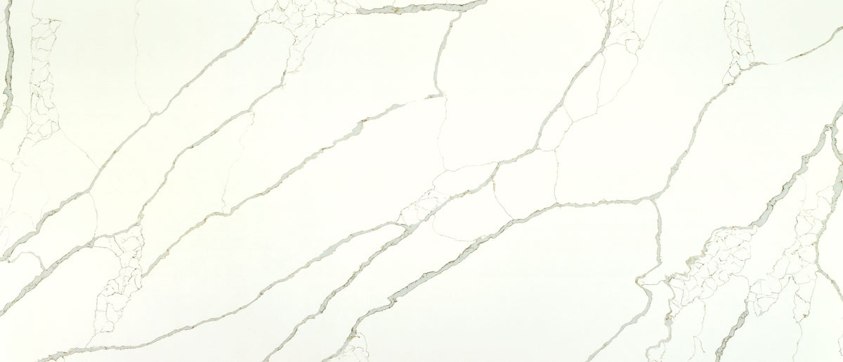 New Calacatta Laza Gold quartz — slab