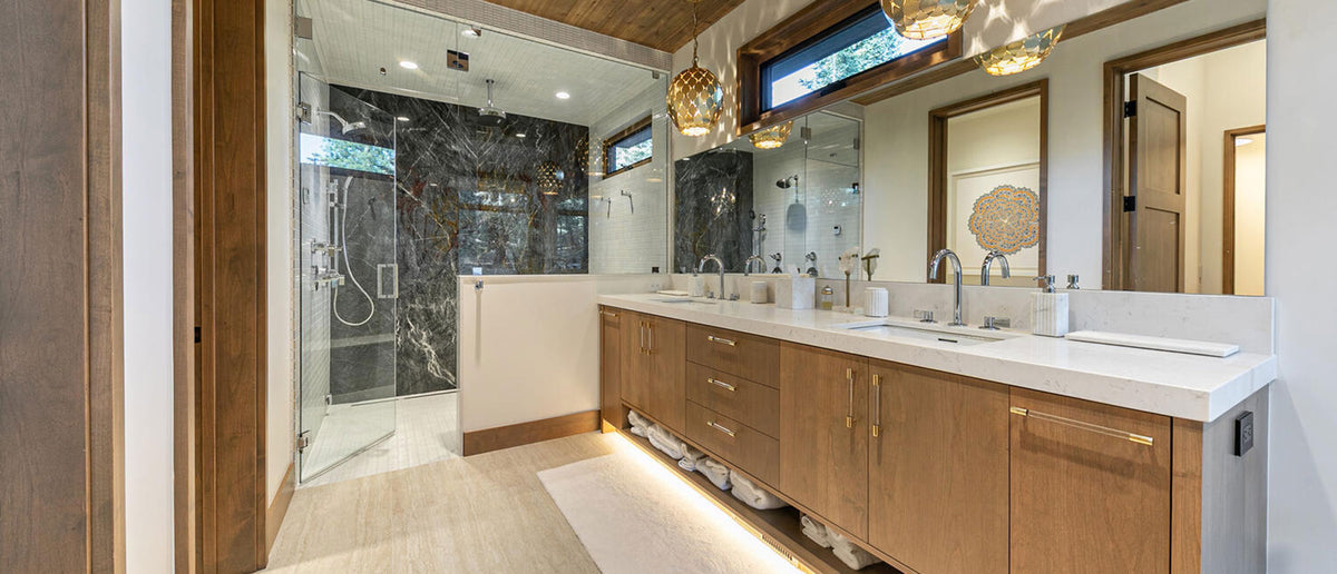 New Carrara Marmi quartz — room scene