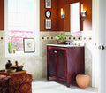 Noce Chiaro Copper Scudo 4x12 Tumbled Stone-Metal Listello — installed room view