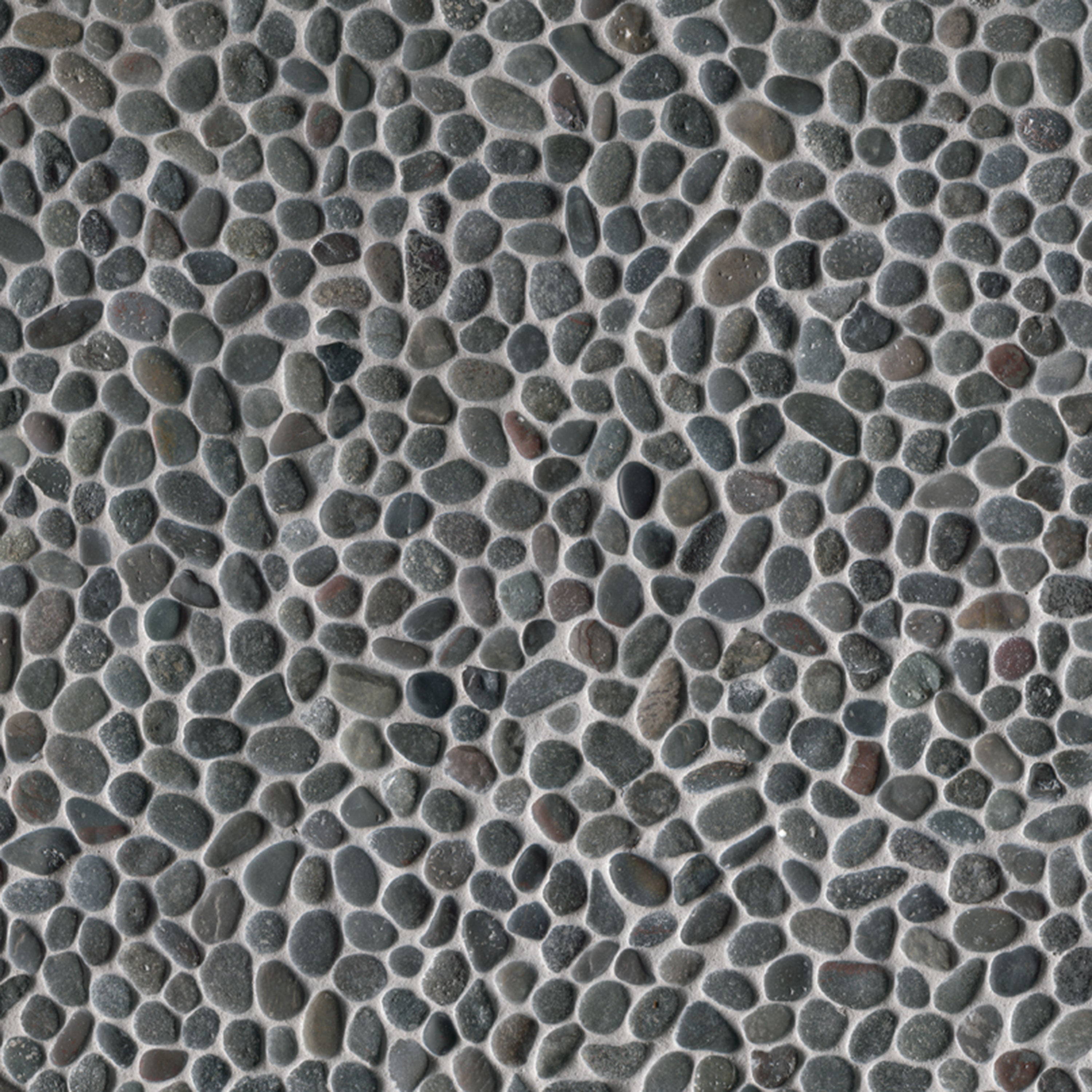Noir Ash Mini Pebble Tumbled Marble Mosaic — clean product view