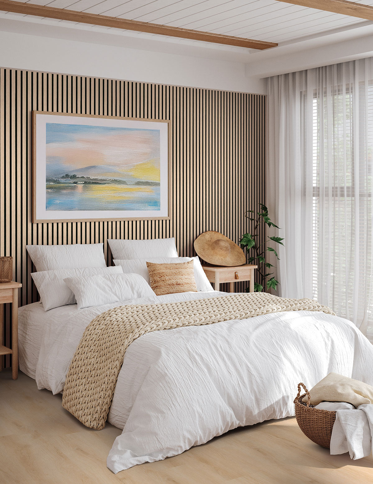 Nove Reserve 9x48 2.5mm 22MIL Glue-Down Luxury Vinyl Plank — installed room view — color Fallonton