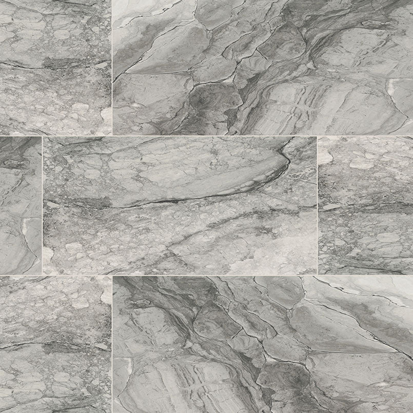 Kaya 3x3 Matte Porcelain Mosaic — clean product view — color Onda Gray