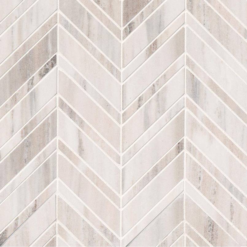 Palisandro Chevron Polished Marble Mosaic — clean product view