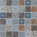 Pasadena 2x2x6mm Patterned Glass Mosaic — clean product view — color Multicolor blue and brown