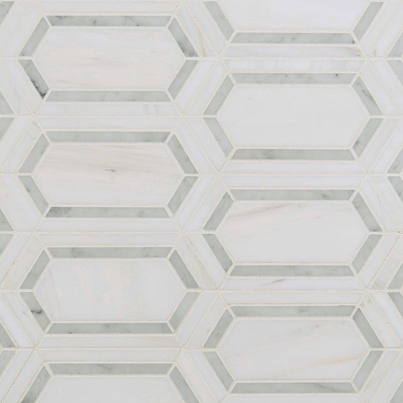 Pavilion Picket Polished Marble Mosaic — clean product view