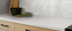 Perla White quartz — room scene